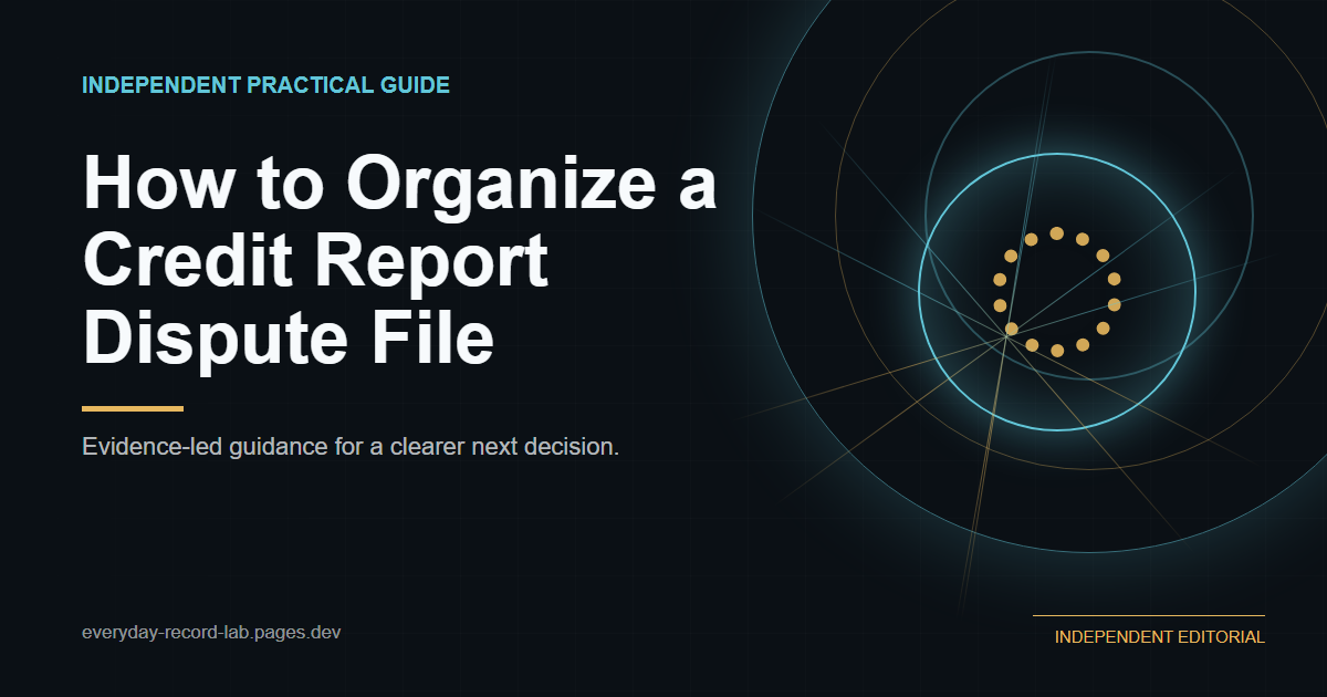 How to Organize a Credit Report Dispute File